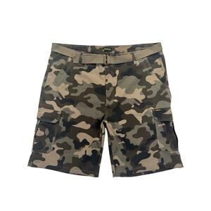 Stanley Men’s Camo Cargo Shorts Size 42 Belted Utility Workwear